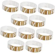 SUPVOX 100pcs Party Wristband Event Sweatbands Waterproof Wristbands Concert Custom Wristbands Bracelets Pride Wrist Bands Festival Bands for Wrist Party Bands Golden Synthetic Paper