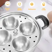 Egg Poacher Stainless Steel Poached Egg Maker Pot Egg Poaching Pan with 4 De'*