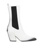 Prada Pointed Toe Slip-On Ankle Boots 36,38.5 white