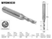 5/32" Dia. 3 Flute Downcut CNC Router Bit - 1/4" Shank - Yonico 32312-SC