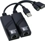 Long-Range USB 2.0 Over RJ45 Cat5 Cat6 Range Extender Cable Repeater 200 FT 60M