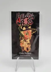 Helluva Boss Gold Chibi Striker Limited Edition Enamel Pin Viziepop Sharkrobot