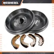 Rear RDA Brake Drums + Brake Shoes fits Ford F250 F350 4WD SRW DRW (for: Ford)