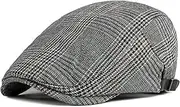 [HAMKVBPR] Men's Beret Hats Hat Men's Classic Plaid Beret Male Retro Female Forward Cap Mens Hat Flat Cap