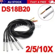2-10X 1Meters Waterproof Temperature Sensor Probe For DS18B20 Detector AU STOCK