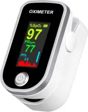 Pulse Oximeter Fingertip - Oxygen Meter Finger - Blood White