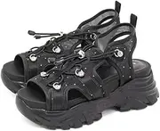 RANDA(ランダ) PR35183 Women's Biju Parts Sheer Sports Sandals