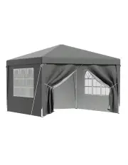 [Instahut] Gazebo Pop Up Marquee Folding Tent 3x3 in Gray