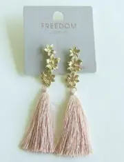 FREEDOM OF TOPSHOP THREADED TASSEL DROP DANGLE POST EARRINGS