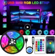 Led Strip Licht Usb Bluetooth Rgb 5050 5V Rgb Verlichting Flexibele Led Lamp Tap
