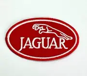 JAGUAR WT/RD Logo Sew Ironed On Badge Embroidery Patch