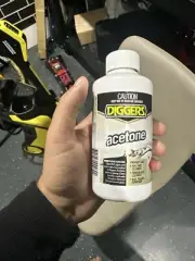 Diggers Acetone Effective Solvent Clean Dissolves Resins Wax Adhesive Glue 250ml