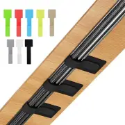 80 Pcs Hook and Loop Cable Ties, Self-Stick Fastening Cable Straps, Adhesive-Bac