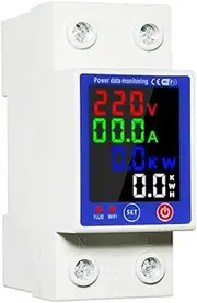 xinyee Automatic Reclosure Protector Intelligent Metering Breaker LCD Display Reclosing Switch Overload Overvoltage Undervoltage Current Limiting Protections Circuit Breaker