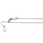 030 1.2MM Adjustable Cable Rhodium Chain .925 Solid Sterling Silver Italian made