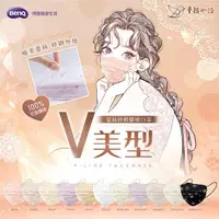 在飛比找momo購物網優惠-【明基健康生活】幸福物語 V美型蕾絲紗網醫療口罩7入/盒(台