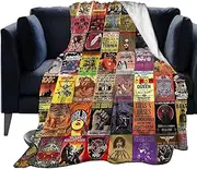 Rock Band Collage Flannel Blanket Lightweight Cozy Bed Blankets Soft Throw Blanket Fit Couch Sofa Suitable for All Season60 X50