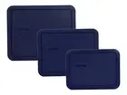 Pyrex 7212-PC 7211-PC 7210-PC Blue Replacement Storage Lid 3PK for Glass Dish