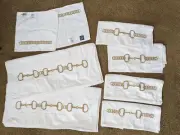 Rare Vtg Ralph Lauren Snaffle Bit White Luxury Thick Soft Towel Set Of 8 NEW