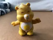 Vintage 1980's CARE BEARS Yellow Smiling Sun Bear pvc Figure POSABLE
