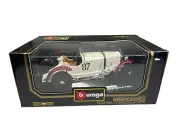 Bburago 1/18 1931 Mercedes-Benz SSKL Caracciola #87 Diecast Model NIB Race Car