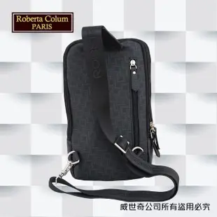 【Roberta Colum】諾貝達百貨專櫃 男仕背包 側背包 胸包(8901黑色)