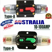 Circuit Breaker Fuse Holder DC 12V 20A-100A AMP Car Audio Circuit Breaker Fuse