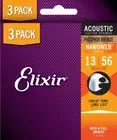 Elixir Strings 16546 Nanoweb Phosphor Bronze Acoustic Guitar Strings 13-56