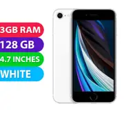 Apple iPhone SE 2020 (128GB, White) - As New