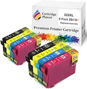 Cartridge Planet 8 Pack (2BK,2C,2M,2Y) Compatible Ink for Epson 220XL for Epson Expression Home XP-220 XP-320 XP-324 XP-420 Workforce WF-2630 WF-2650 WF-2660 WF-2750 WF-2760