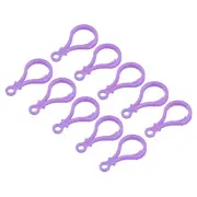 Plastic Lobster Clasps, Claw Snap Hooks for Keychains DIY Purple, 48Pcs