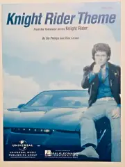 DAVID HASSELHOFF 1982 TV THEME sheet music KNIGHT RIDER Michael Stu Phillips
