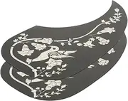 Kisangel 2pcs Guitar Pickguards Durable Acoustic Guitar Scratch Plates with Unique Bird Pattern Design for Stylish Protective Boards
