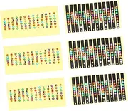 DRESSOOS 6 Pack Guitar Fretboard Stickers Guitar Decal Set Learning for Beginners Paper Material Easy Application