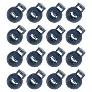 50Pcs 8mm Plastic Cord Locks Single Hole Spring Toggle Stopper, Navy Blue