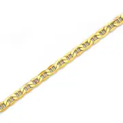9ct Gold 26cm Hollow Marine Anklet