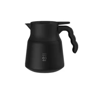 【HARIO】V60 VHSN系列雙層真空不鏽鋼保溫咖啡壺PLUS 03 800ml 黑色(保溫 咖啡壺)