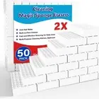 Magic Sponge Erasers, 50 Pack 2X Density Stronger Melamine Sponge Foam Pads, ...