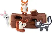 Fringe Studio Hide & Seek Burrow Plush Dog Toy Set, Branch Out(289214), Multicolor
