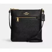 COACH MINI ROWAN FILE BAG in Black, NWT