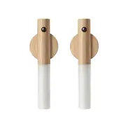 2Pcs Magnetic Motion Sensor Night Light Rechargeable LED Wall Lights Stairway Induction Lamp-Style 1