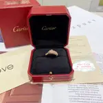 【法國二手】 CARTIER 卡地亞 PANTHèRE DE CARTIER 豹頭戒指 18K玫瑰金滿鑽開口戒指
