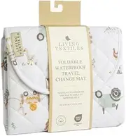 Living Textiles Organic Waterproof Travel Change Mat - Tractor Ride, Premium Fabric for Baby's Best Comfort, Diaper Changing Pad, Baby Diaper Changing Pad Sheets, Soft & Absorbent Toweling Middle, Secure Fit