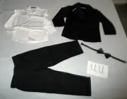 BOYS Size 3 Dress Pants Jacket Shirt Bowtie 4 PC TUXEDO SUIT NEW