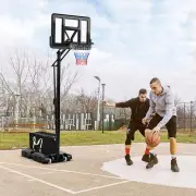 Costway5-Level Height Adjustable Basketball Hoop Stand with Backboard for Exercise
