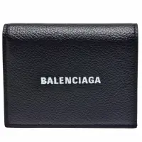 在飛比找momo購物網優惠-【Balenciaga 巴黎世家】經典品牌字母LOGO牛皮暗