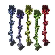 Multipet Nuts for Knots Long 4-Knot Rope Assorted Dog Toy, 25 in