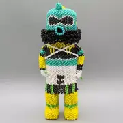 NATIVE AMERICAN BEADWORK-LARGE BEADED WHIPPER KACHINA-FERRELL ZEENA-HOPI
