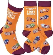 [Primitives by Kathy] Novelty Socks - Crushing This Mom Thing, One Size, Unisex, LOL Collection, Multi