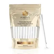 PureLux Naturals Disposable Vaginal Suppository Applicators | 10-Count | BPA-Fre